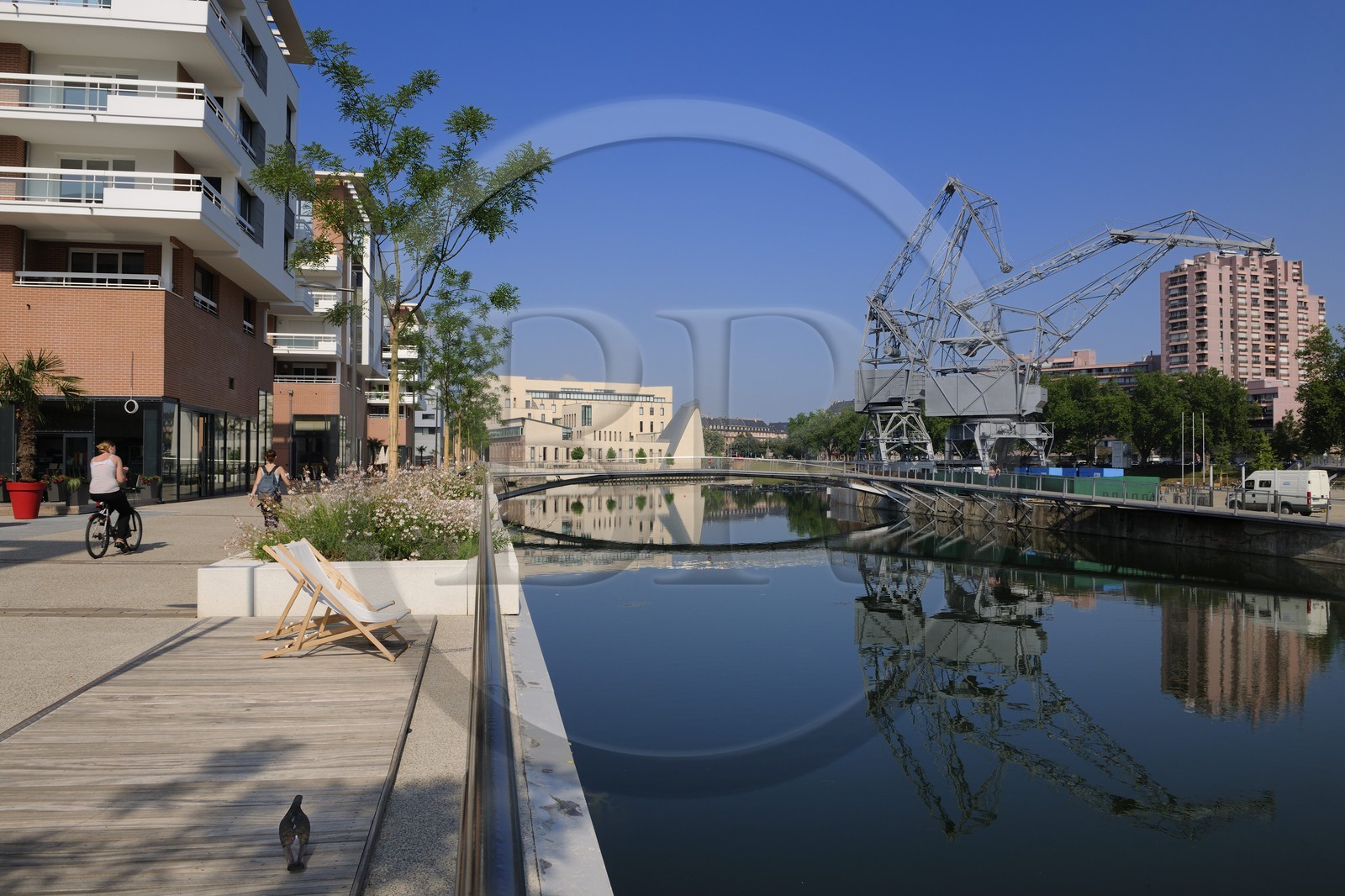 France, Bas-Rhin (67), aménagement du port du Rhin et reconversion du môle du Bassin d’Austerlitz, la Cité de la musique