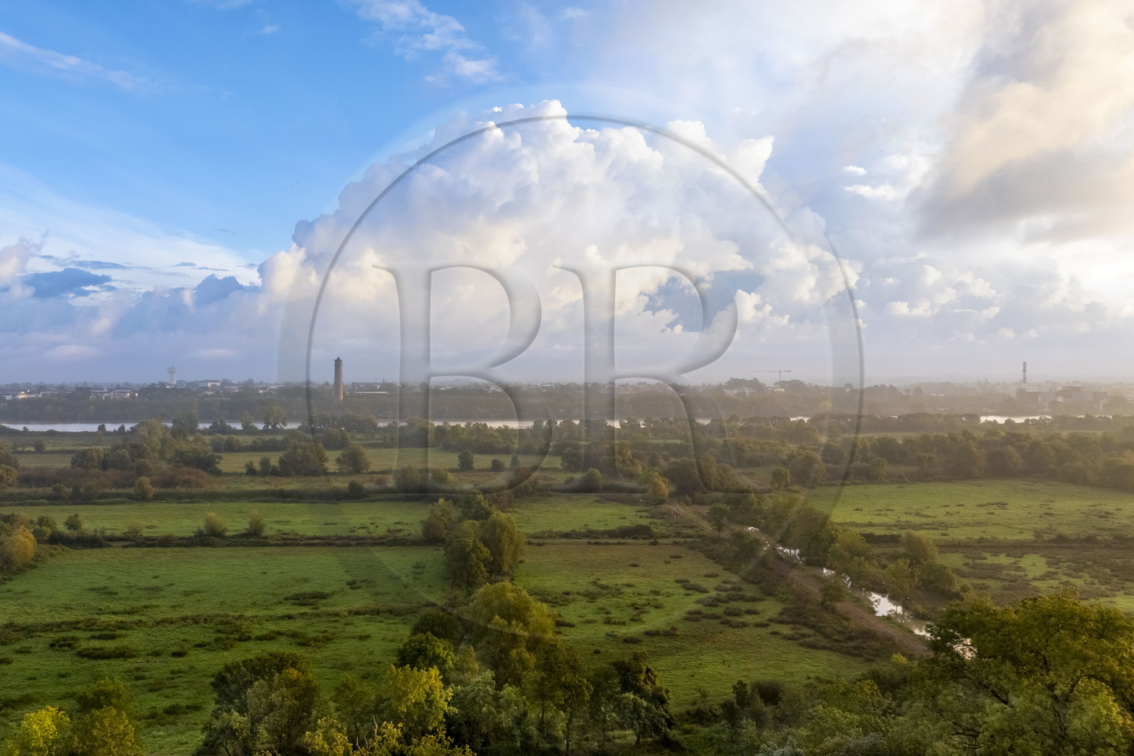 France, Loire Atlantique, Saint Jean de Boiseau, the Coueron Shot Tower built in the 19th century, 69 m high and used as a landmark along the river