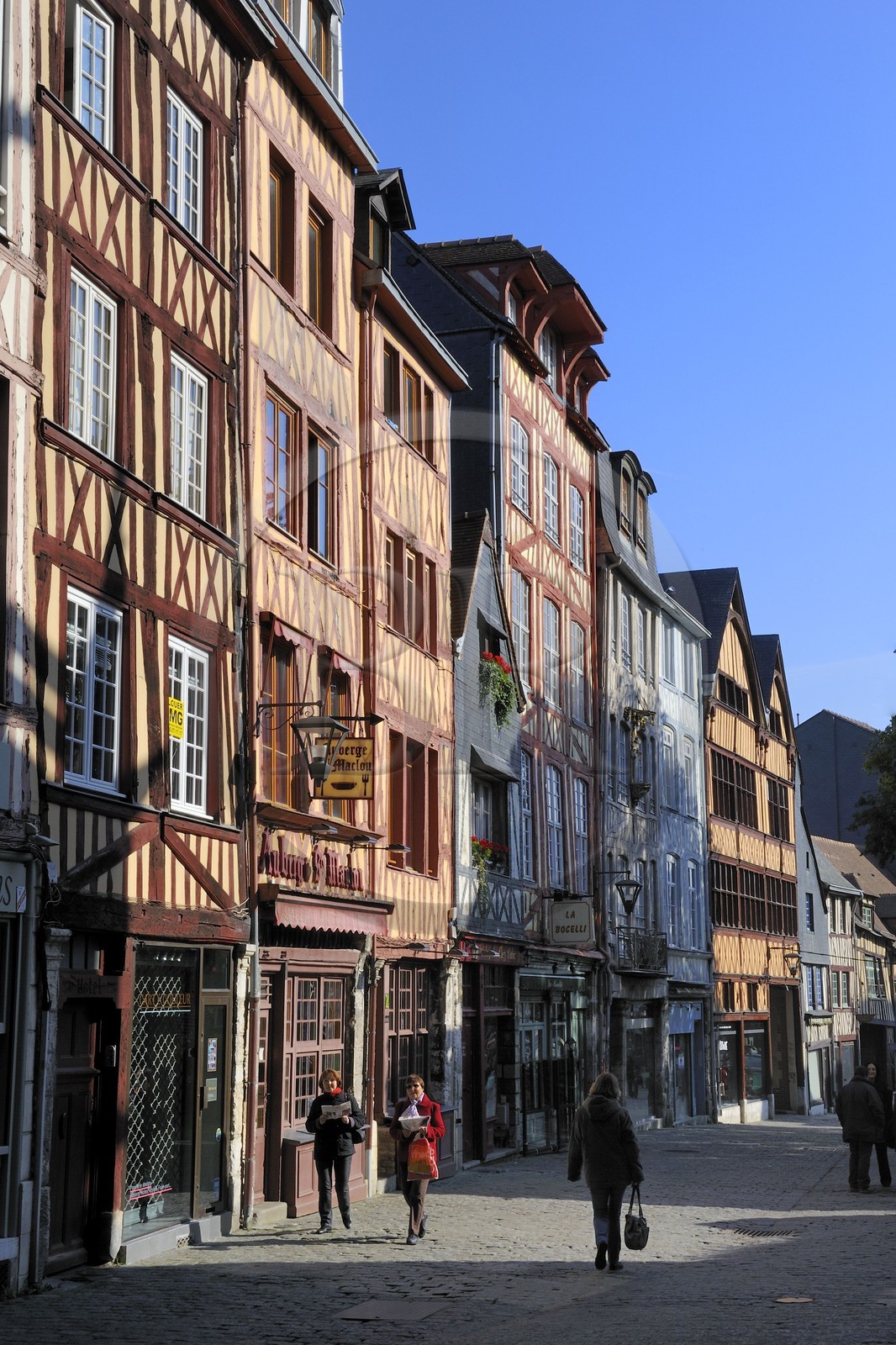 France, Seine Maritime, Rouen, the medieval street Martainville beside the St Maclou church