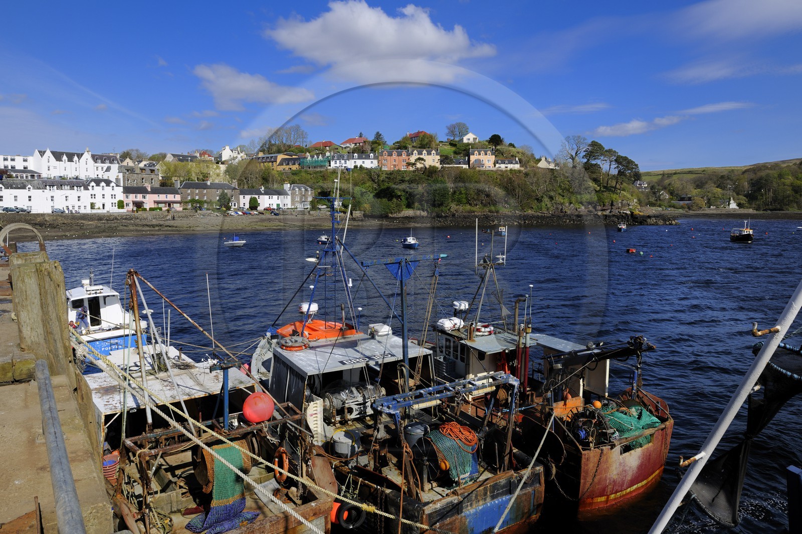 Royaume-Uni, Ecosse, région des Highlands, les Hébrides, île de Skye, le port de pêche de Portree