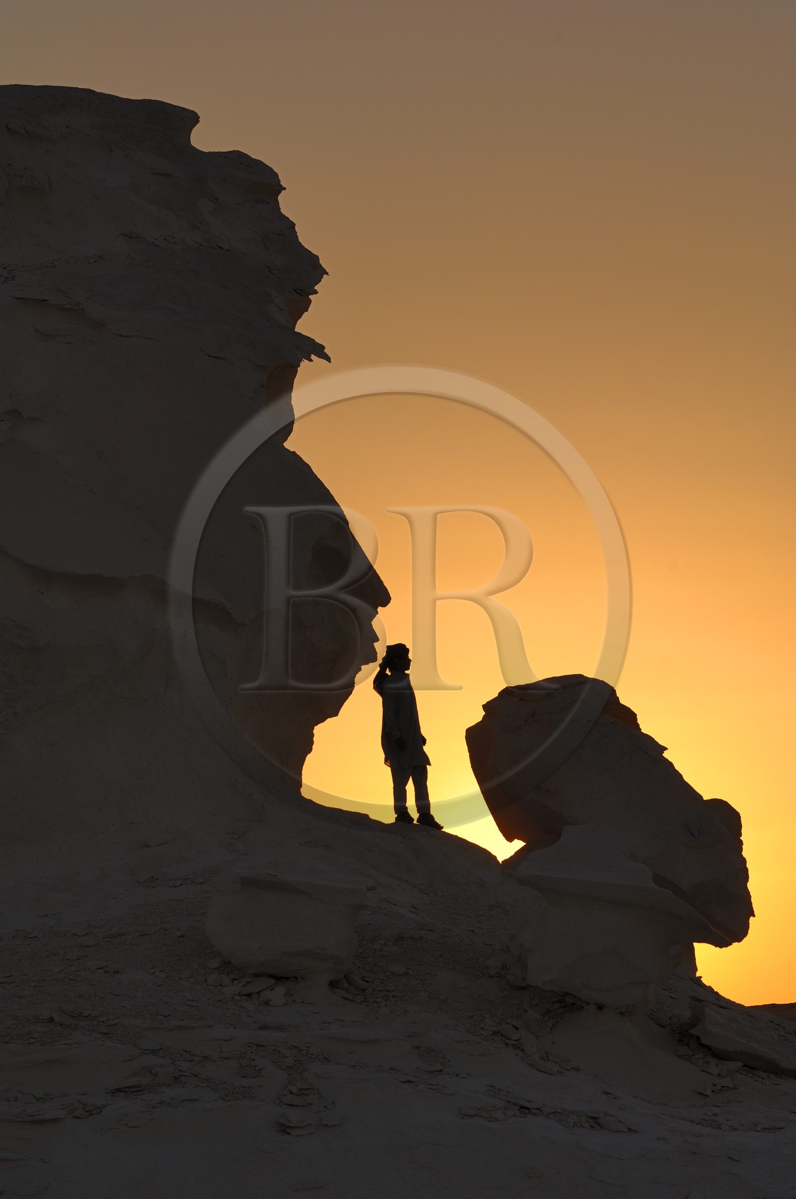 Egypte, désert libyque, le Désert Blanc au nord de Farafra