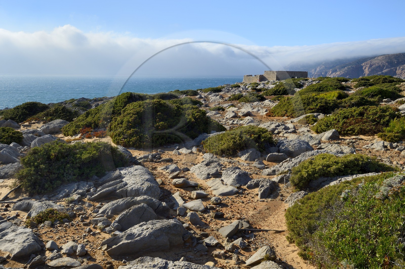 Portugal, région de Lisbonne, Cascais, fort de Abano au nord de la plage de Guincho sur la côte d'Estoril