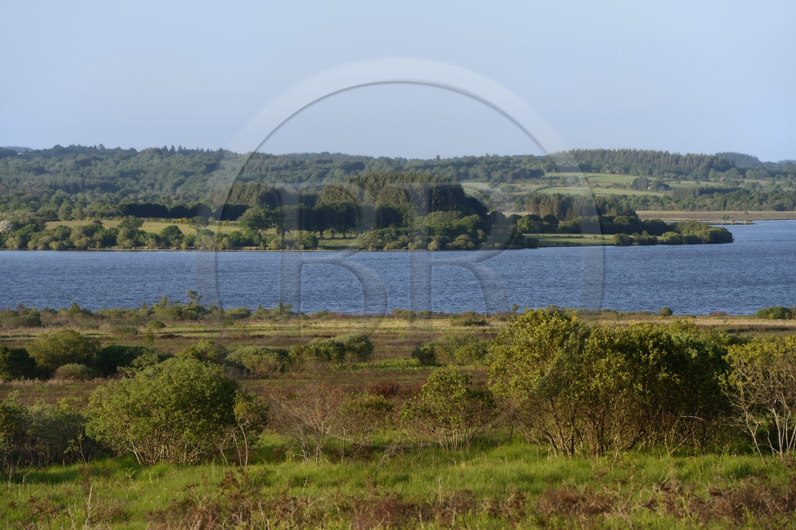 France, Finistere, Parc Naturel Regional d'Armorique (Armorica Regional Natural Park), Monts d'Arree, Brasparts, the Saint-Michel reservoir and the marsh Yeun-Elez with the Youdig (one of the hell gates)