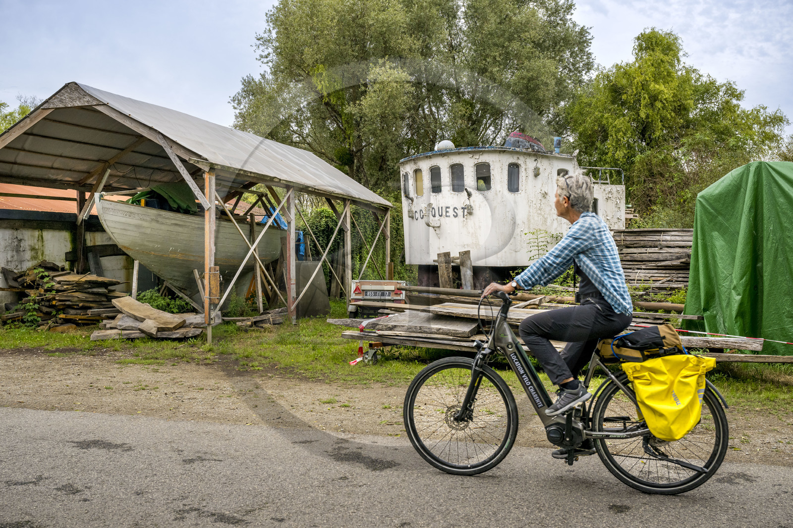 France, Loire-Atlantique (44), Saint-Jean-de-Boiseau, Chantier Marlo, charpente navale