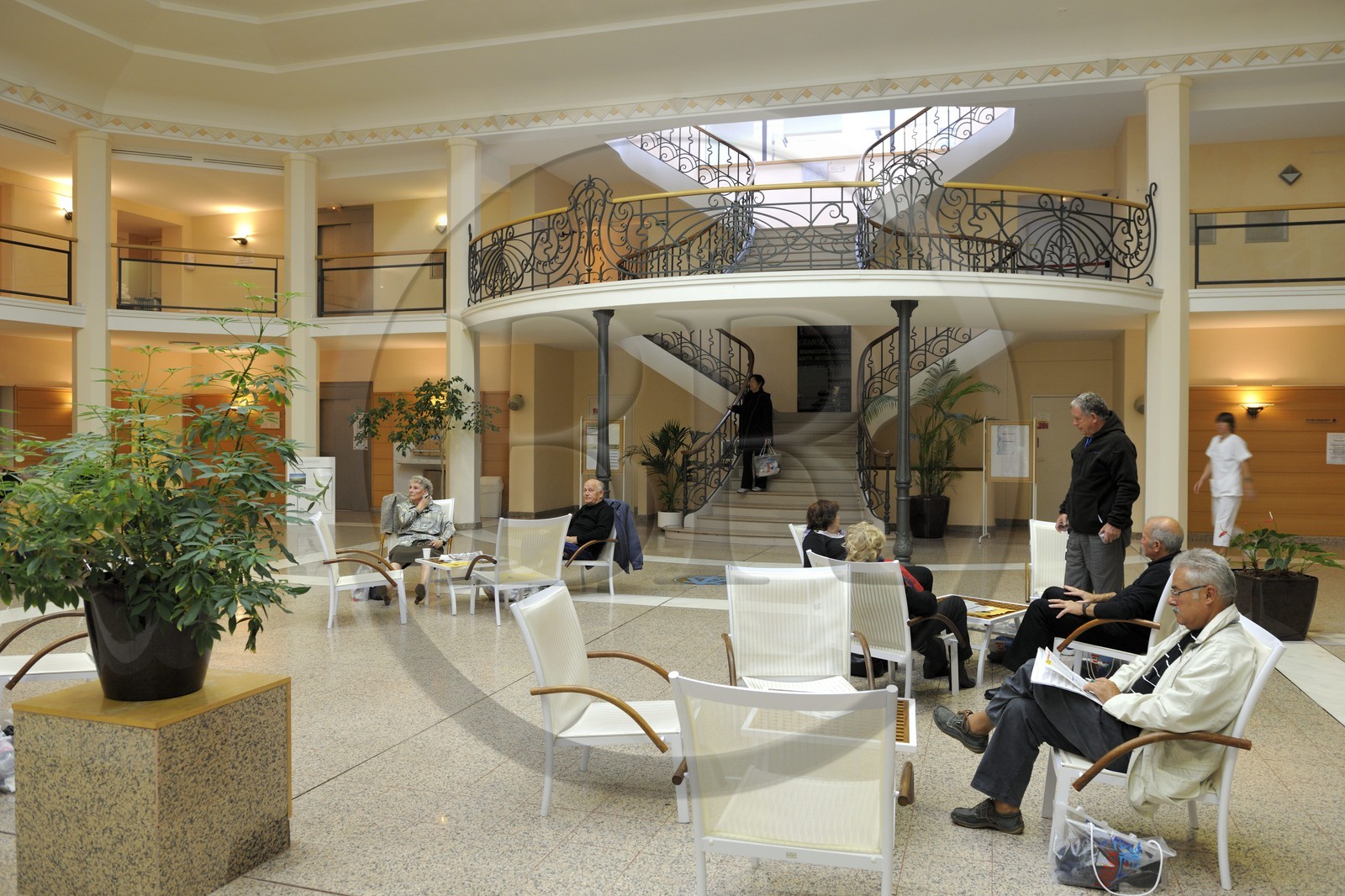 France, Vosges (88), Station thermale de Vittel, Vittel Thermal Spa, le hall d'acceuil