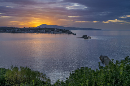France, Pyrenees Atlantiques, Basque Country coast, the bay of Saint-Jean-de-Luz and Ciboure in the background
