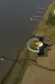 France, Charente-Maritime (17), Fort Lupin au bord de la Charente (vue aérienne)