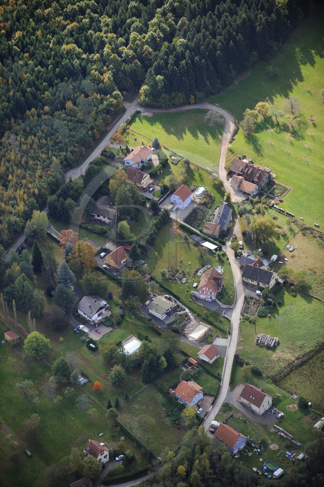 France, Bas-Rhin (67), Birkenwald (photo aérienne)