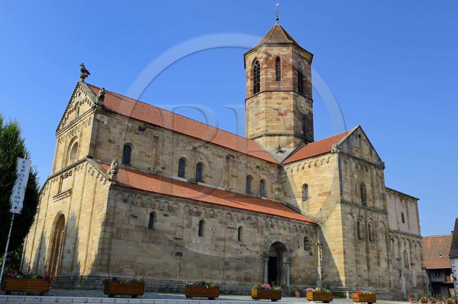 France, Bas Rhin, Rosheim village, St-Pierre and St-Paul roman Church
