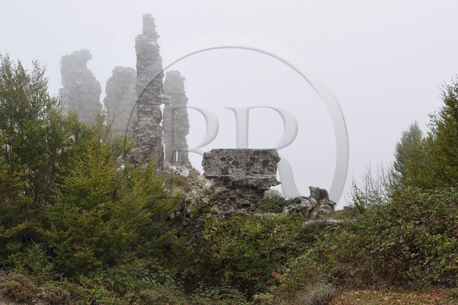 France, Haute-Corse (2B), Vivario, col de Vizzavona, ruines du fort de Vizzavona encore appelé Fort De Vaux
