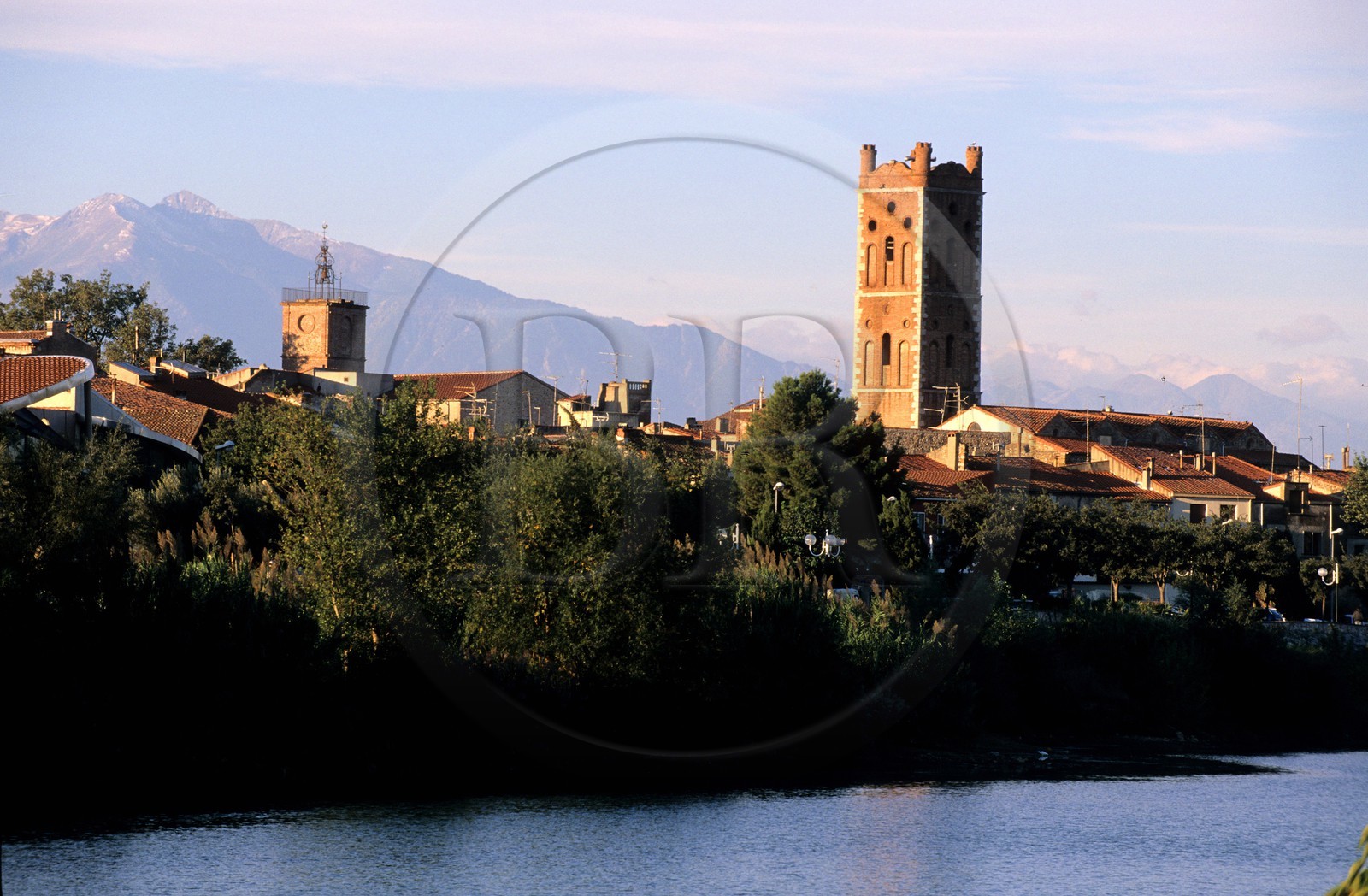 France, Pyrenees Orientales, Rivesaltes on the Agly river