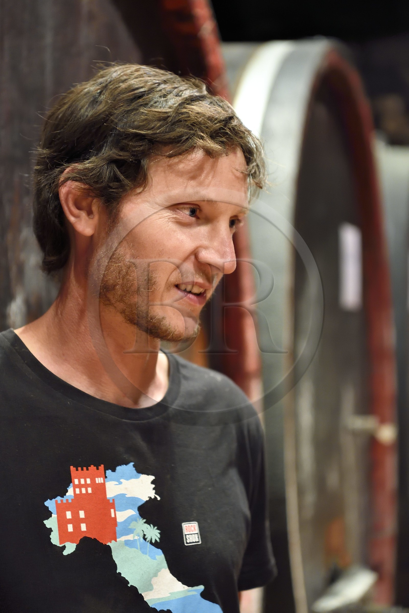 France, Haut-Rhin (68), Route des vins d'Alsace, Bergheim, Domaine viticole Marcel Deiss, le viticulteur Mathieu Deiss