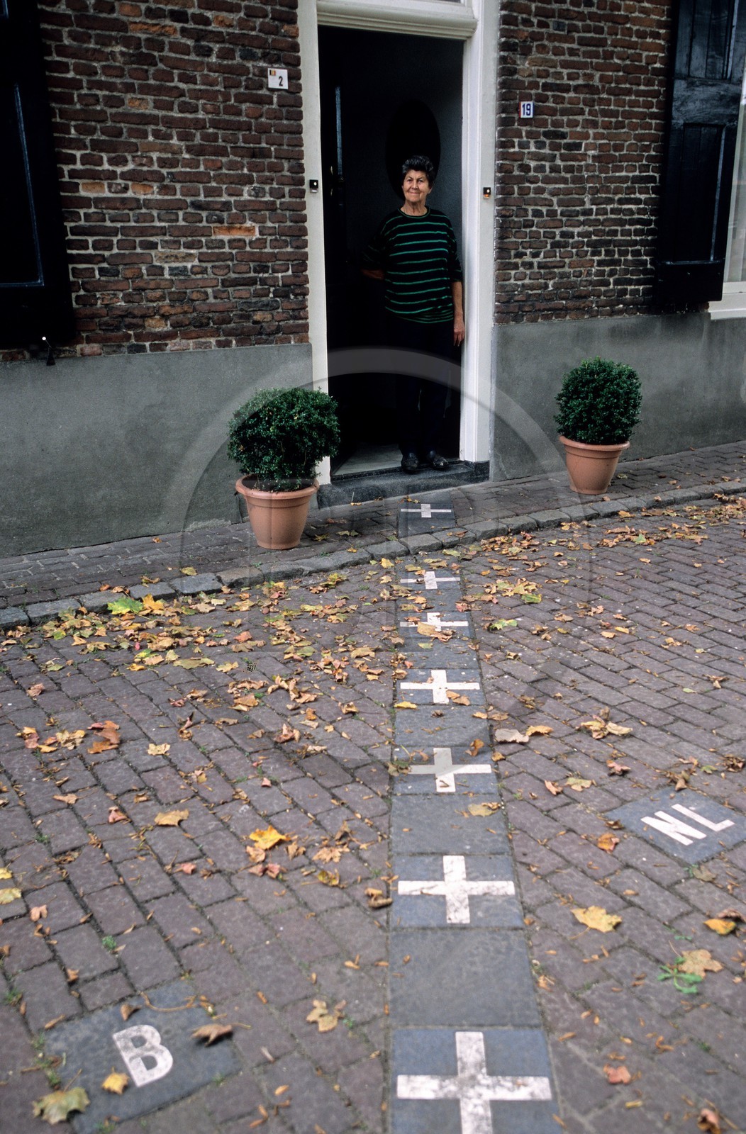 Belgium, Flanders, Baarle-Hertog   Baarle-Nassau village, the Belgium   Netherlands border goes in the middle of the house