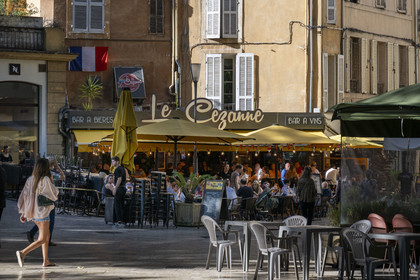 France, Bouches-du-Rhône (13), Aix en Provence, Café restaurant Le Cézanne