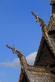 Norway, Sogn Og Fjordane County, Borgund, wooden stave church called stavkirker or stavkirke built in 1130 with pre-Christian viking motifs