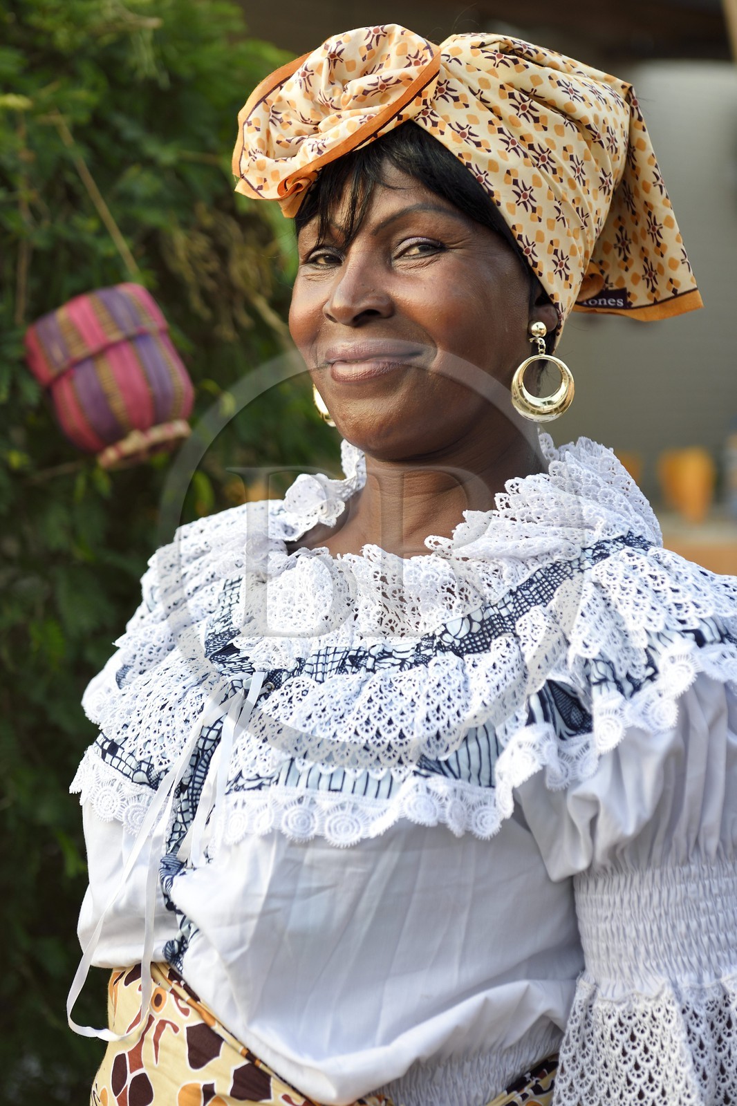 Gabon, Libreville, gabonese woman in a customary wedding