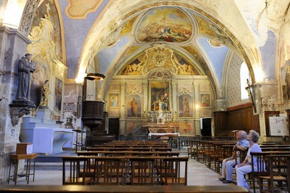 France, Hérault (34), Villeneuvette, ancienne manufacture royale, ancienne chapelle de la famille Maistre, propriétaires de la manufacture de 1803 à 1954