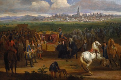 France, Bas Rhin, Strasbourg, Historical Museum of the city of Strasbourg, presentation of the keys to Strasbourg to Louis XIV on 23 October 1681, painting by Constantyn Francken (1661-1717)