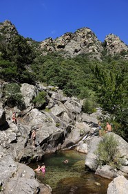 France, Herault, Mons la Trivalle, Heric gorges in the mountain of Caroux at the heart of the Regional Natural Park of Upper Languedoc