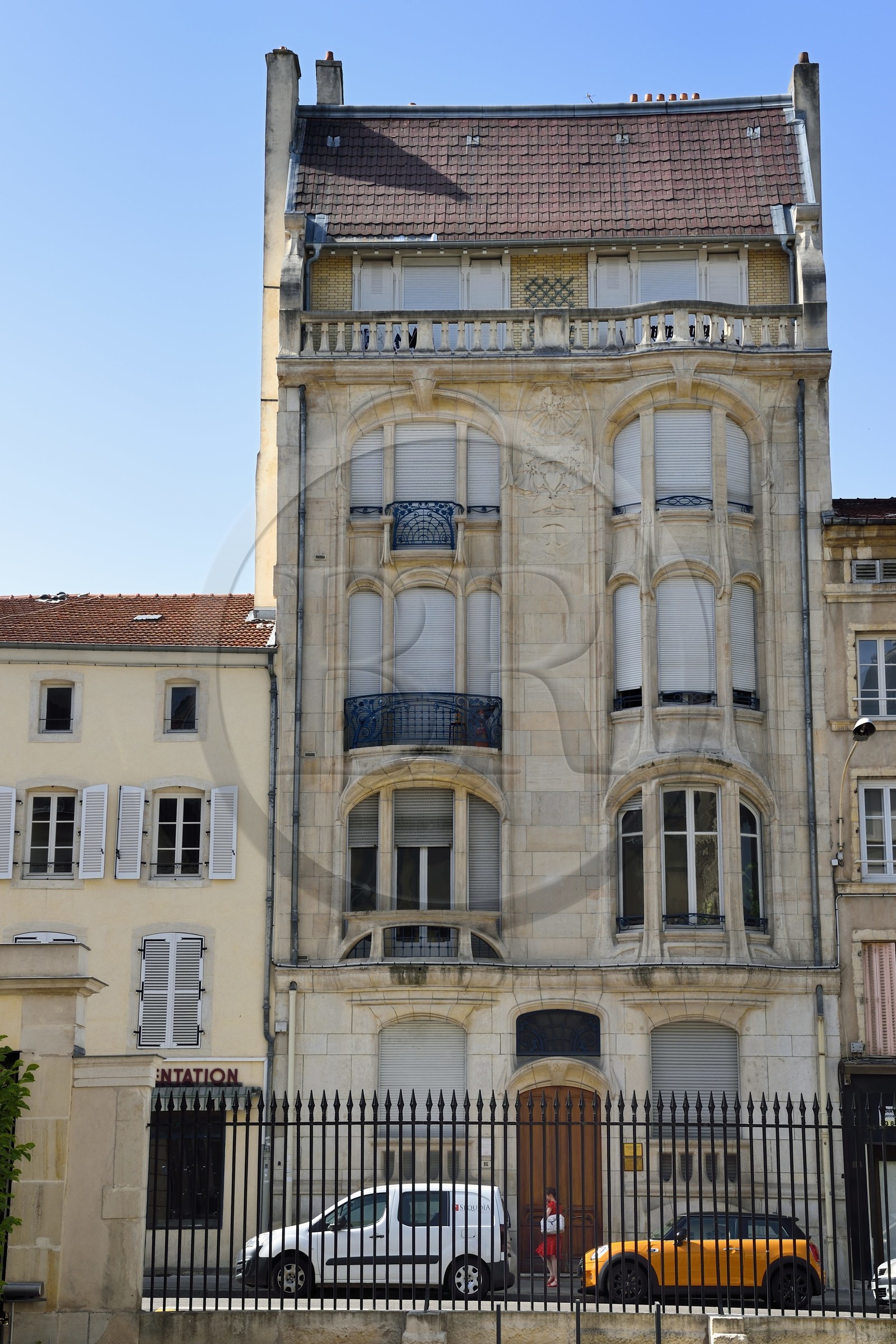 France, Meurthe et Moselle (54), Nancy, Immeuble Art Nouveau Charles Margo (1906) par l'architecte Eugène Vallin au 86 rue Stanislas