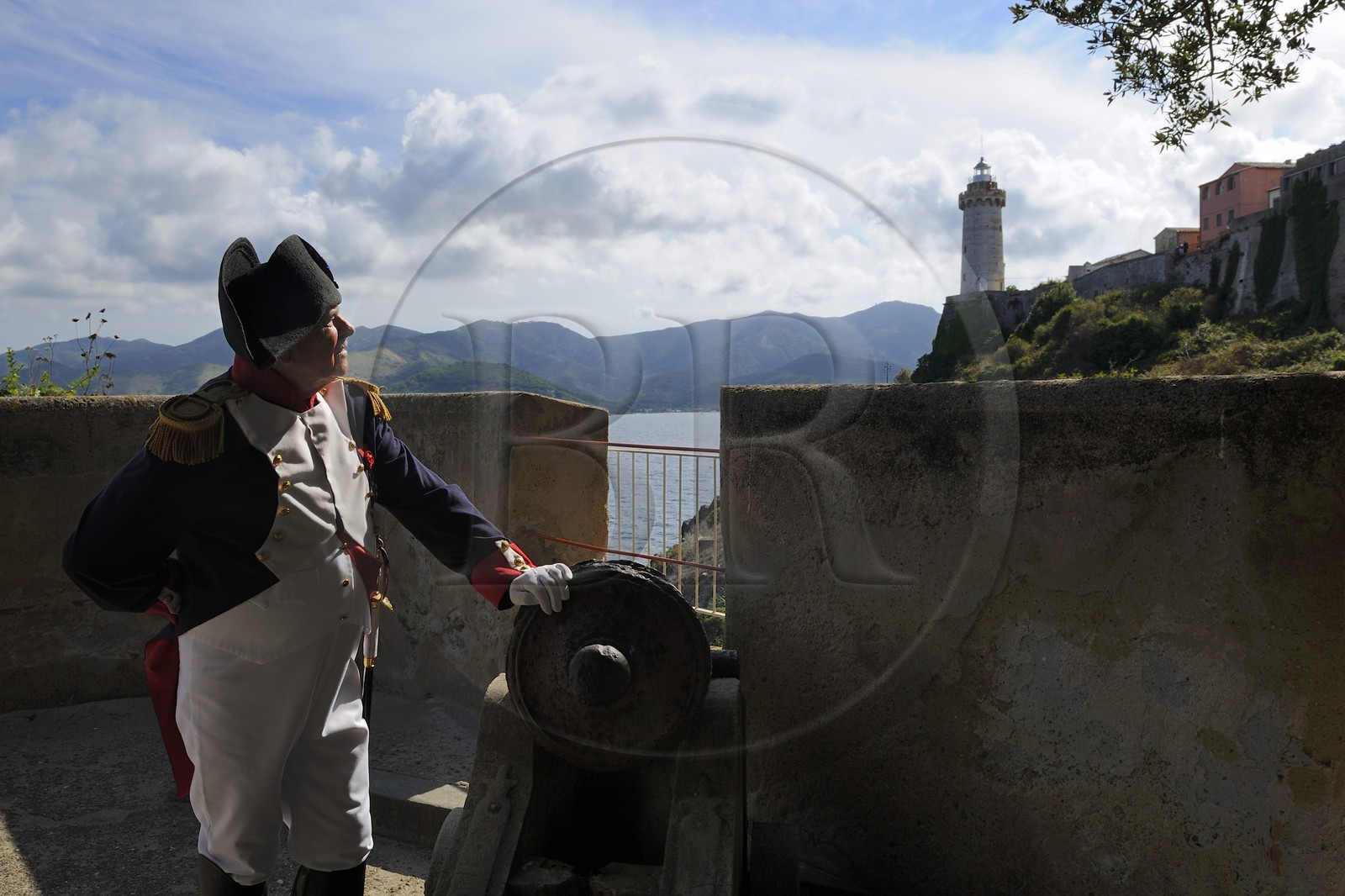 Italie, Toscane, l’Ile d’Elbe, Portoferraio, Napoléon 1er dans le jardin de sa maison du Palazzina dei Mulini