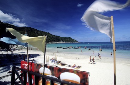 Thailand, Samui islands archipelago, Full Moon Party on Koh Pha-Ngan island, the beach of Had Rin
