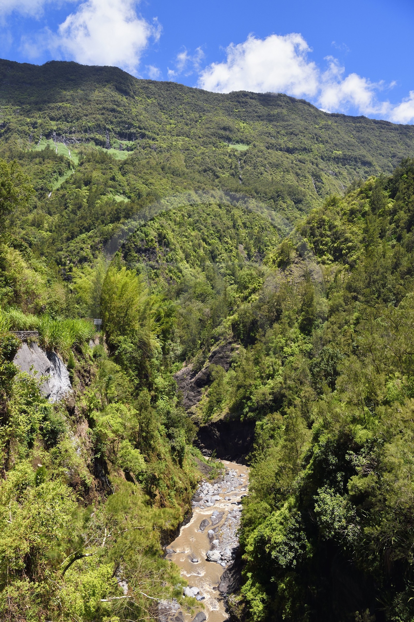 France, Ile de la Reunion, Cirque de Salazie, classé Patrimoine Mondial de l'UNESCO, la Rivière du Mat
