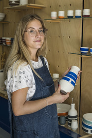 France, Alpes-Maritimes, Vallauris, ceramist Maureen Stengel-Guillot from the MSG Céramique workshop
