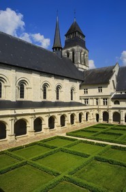 France, Maine et Loire, Loire Valley listed as World Heritage by UNESCO, Fontevraud l' Abbaye, Fontevraud Abbey, Sainte Marie Cloister