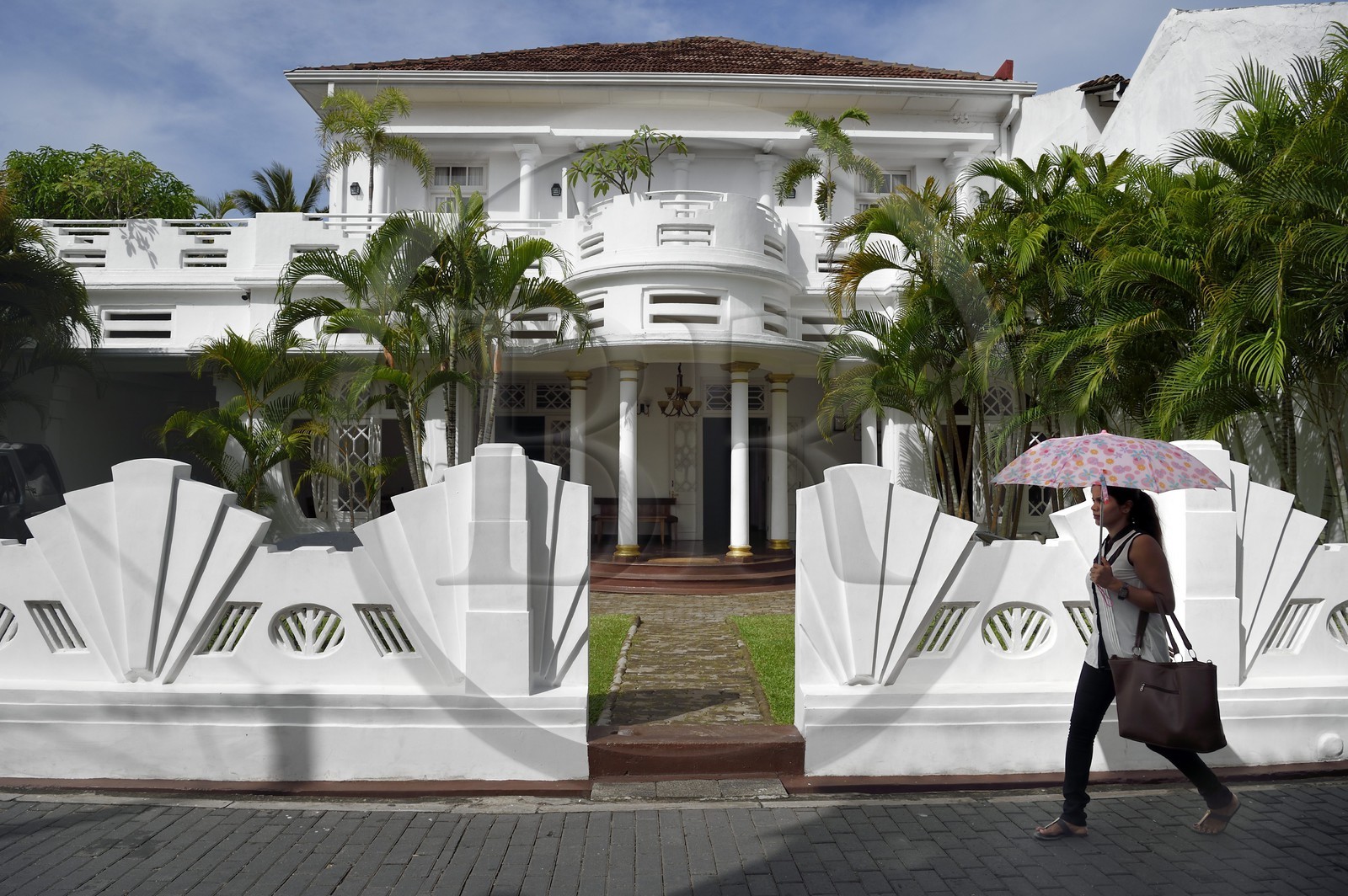 Sri Lanka, Province du Sud, Fort de Galle, classé Patrimoine Mondial de l'UNESCO, Deco Hotel dans lighthouse street