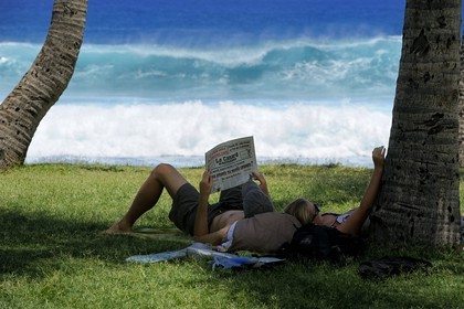France, île de la Réunion, la côte sud, plage de Grand-Anse
