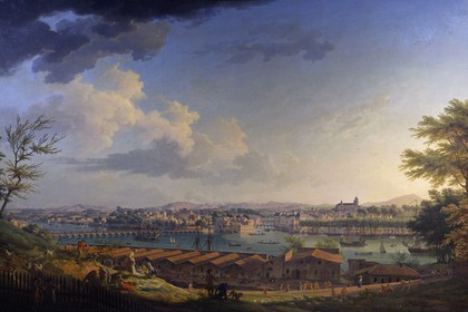 France, Pyrénées-Atlantiques (64), Pays-Basque, Bayonne, Musée Basque, Première vue du port de Bayonne peinte en 1760 par Joseph Vernet