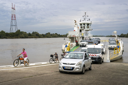 France, Loire Atlantique, Le Pellerin, ferry allowing the crossing of the Loire river between Le Pellerin and Coueron