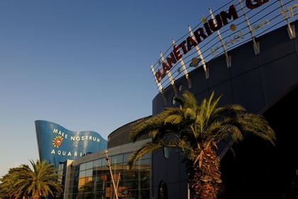 France, Hérault (34), Montpellier, Centre Commercial Odysseum, planetarium Galilée et aquarium Mare Nostrum