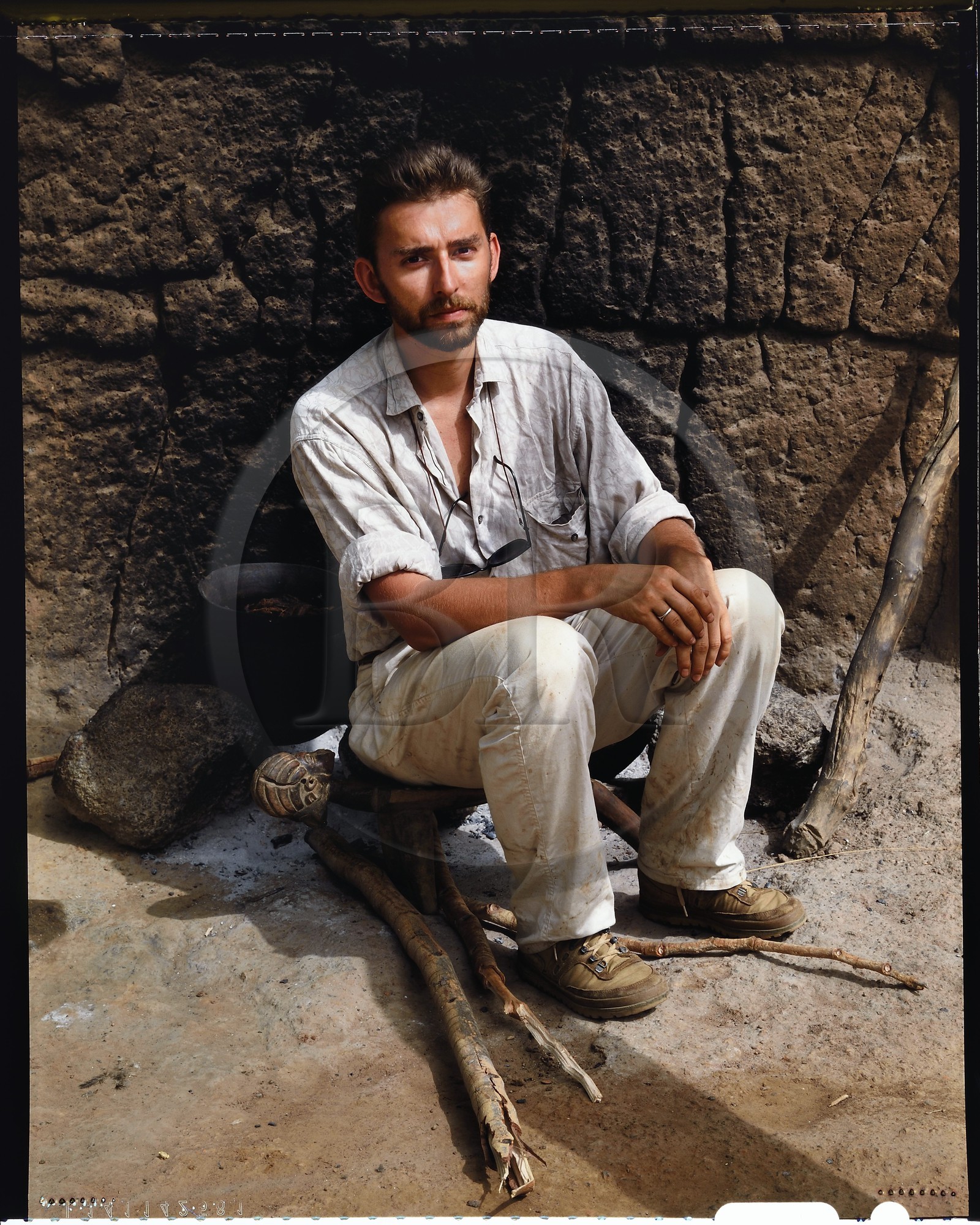 Burkina Faso, Poni province, Lobi land, Loropéni, the photographer Bertrand Rieger in 1992