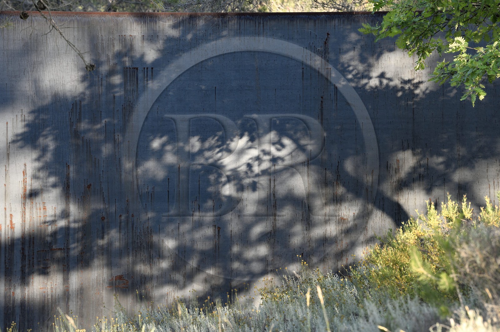 France, Bouches du Rhone,  Le Puy Sainte Reparade, Chateau La Coste vineyard and contemporary art center, Aix by the artist Richard Serra (Compulsory Mention)