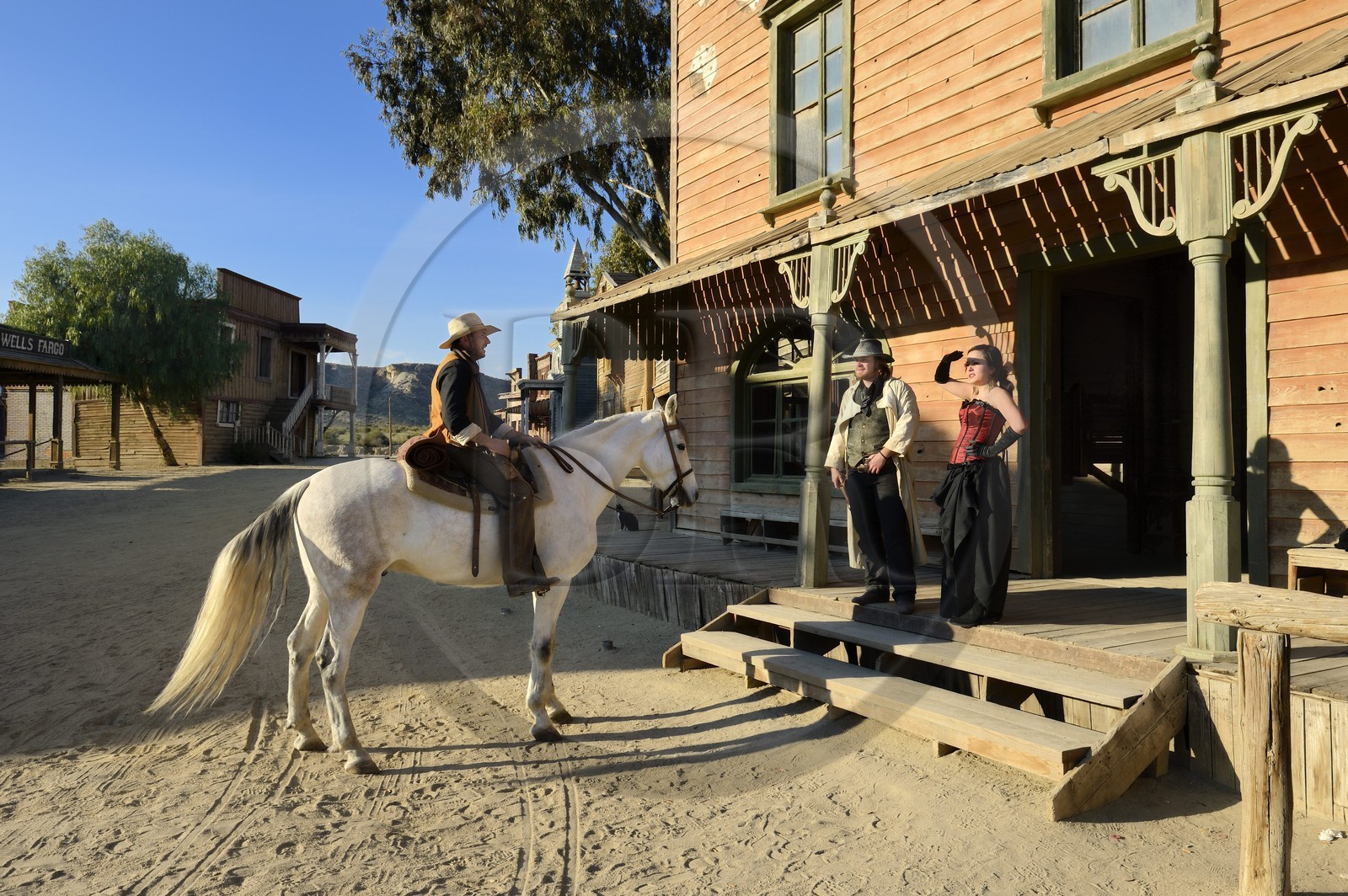 Espagne, Andalousie, province de Almeria, désert de Tabernas, parc d'attraction Fort Bravo Texas Hollywood, c'est ici que fut tourné les 7 Mercenaires de John Sturges mais aussi Les Pétroleuses de Christian-Jaque et Pour Une Poignée de Dollars de Sergio Leone