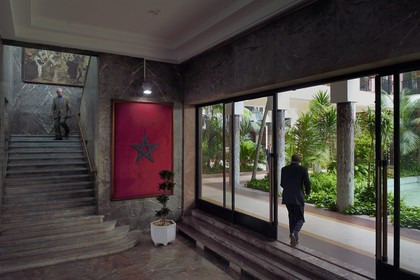 Maroc, Casablanca, la Wilaya du Grand Casablanca (ex Hotel de Ville) place Mohammed V, construit entre 1928 et 1936 par l'architecte Marius Boyer