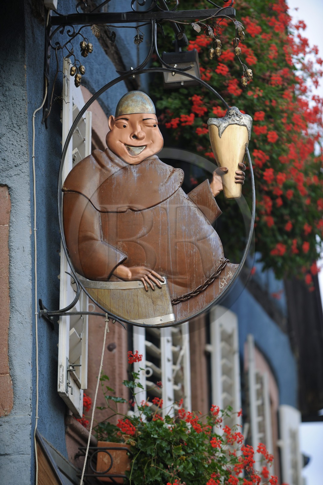 France, Haut-Rhin (68), Ribeauvillé, enseigne de restaurant