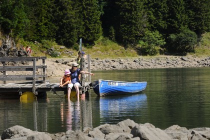 Suisse, canton de Vaud, Villars-sur-Ollon, lac des Chavonnes