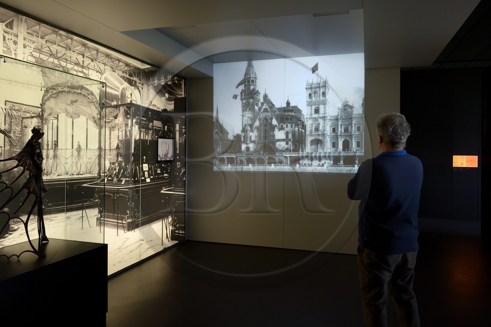 France, Bas-Rhin (67), Wingen-sur-Moder, le musée Lalique, images de l'Exposition universelle de Paris de 1900 où René Lalique avait un stand