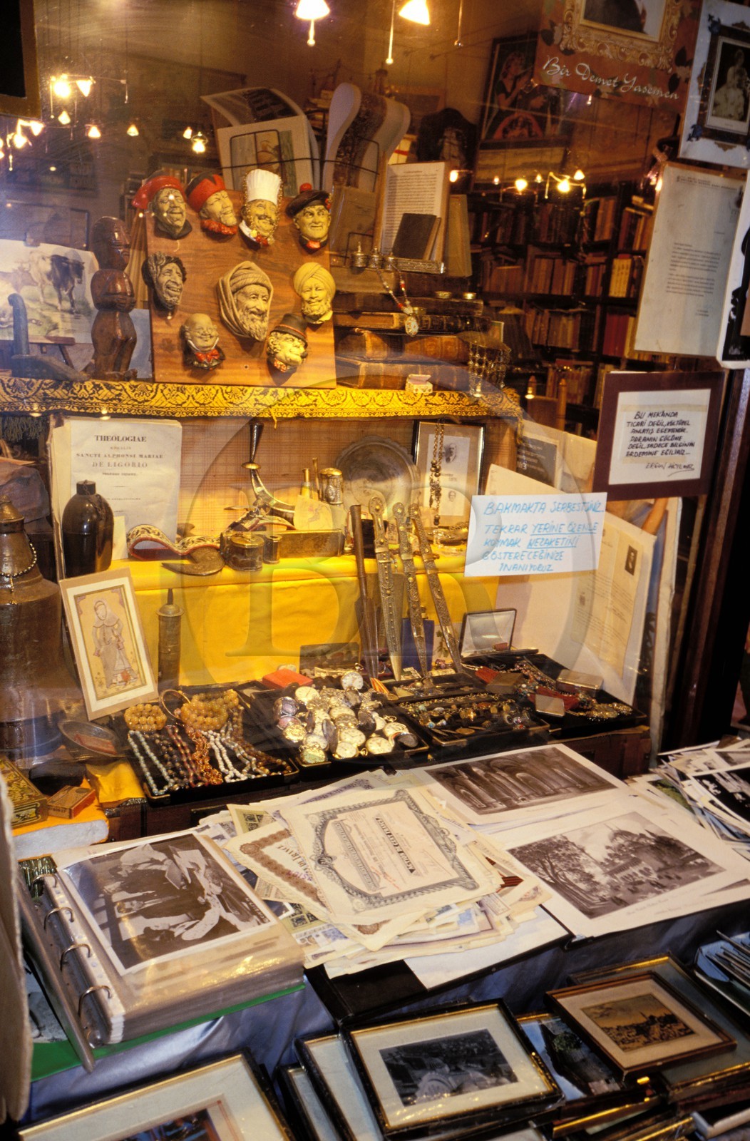 Turquie, Istanbul, Quartier de Beyoglu, Librairie Pera Orient