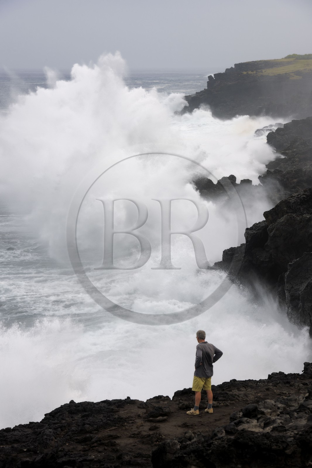 France, île de la Réunion, pointe de Bretagne (ou au sel), tempête sur la côte ouest