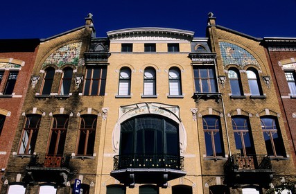 Belgique, Flandre, Anvers (Antwerpen), maison Art Nouveau dans le quartier Zurenborg