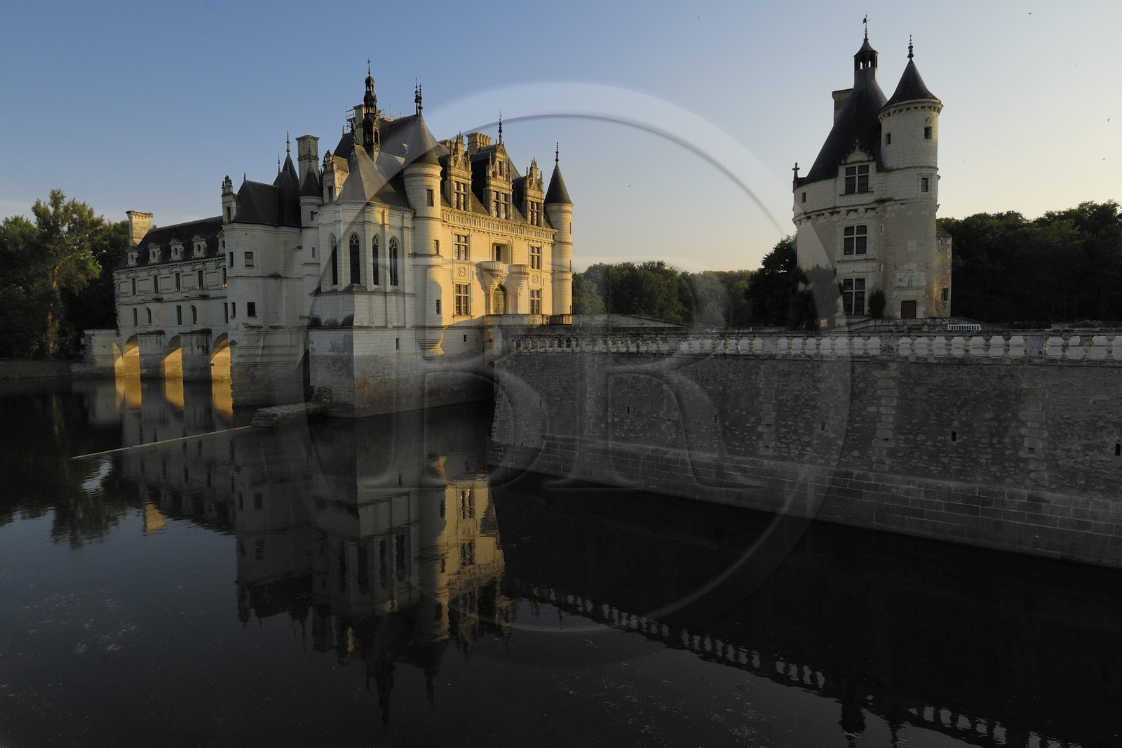 France, Indre et Loire, Chateau de Chenonceau of Renaissance style built between 1513 and 1522 and the tour des Marques
