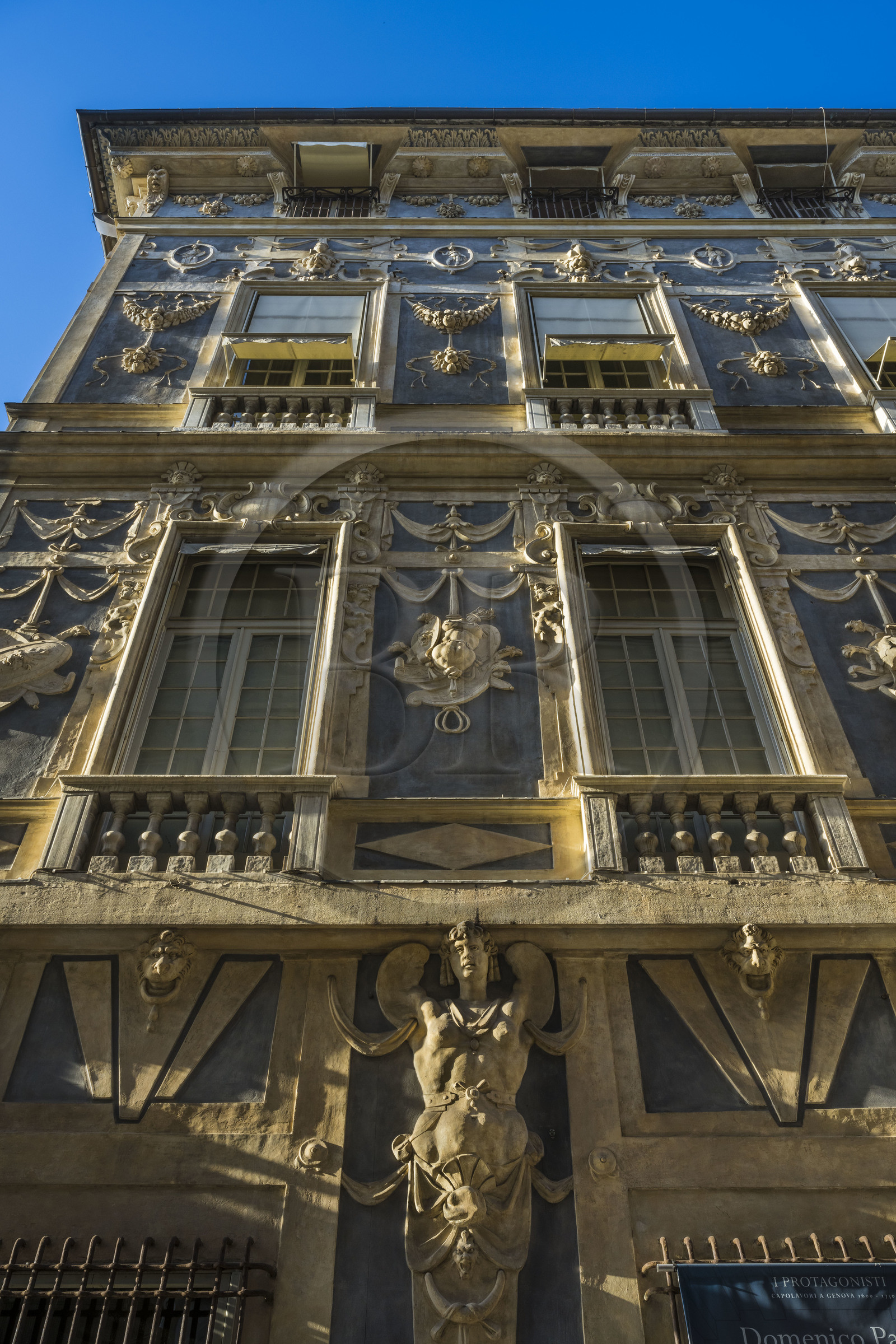 Italy, Liguria, Genoa, Rolli Palace listed as World Heritage by UNESCO in the Strada Nuova today via Garibaldi, the Palazzo Podesta also called Palazzo Nicolosio Lomellini