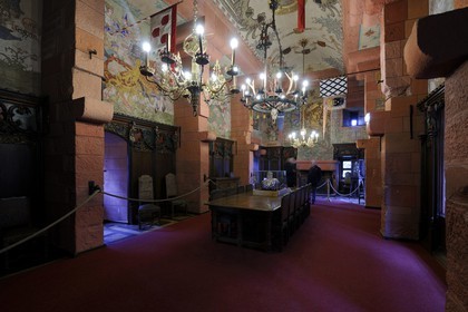 France, Bas-Rhin (67), le château du Haut-Koenigsbourg, la salle du Kaiser