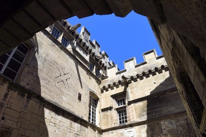 France, Bouches-du-Rhône (13), Arles, Musée Réattu (Mention Obligatoire), cour intérieure
