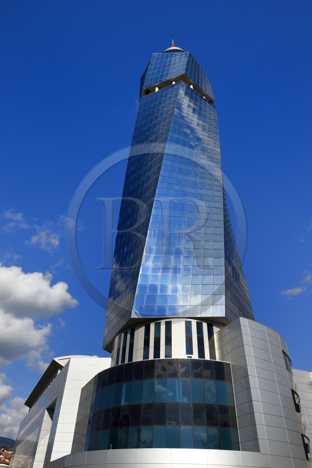 Bosnia and Herzegovina, Sarajevo, the Avaz Twist Tower, tallest skyscraper in the Balkans