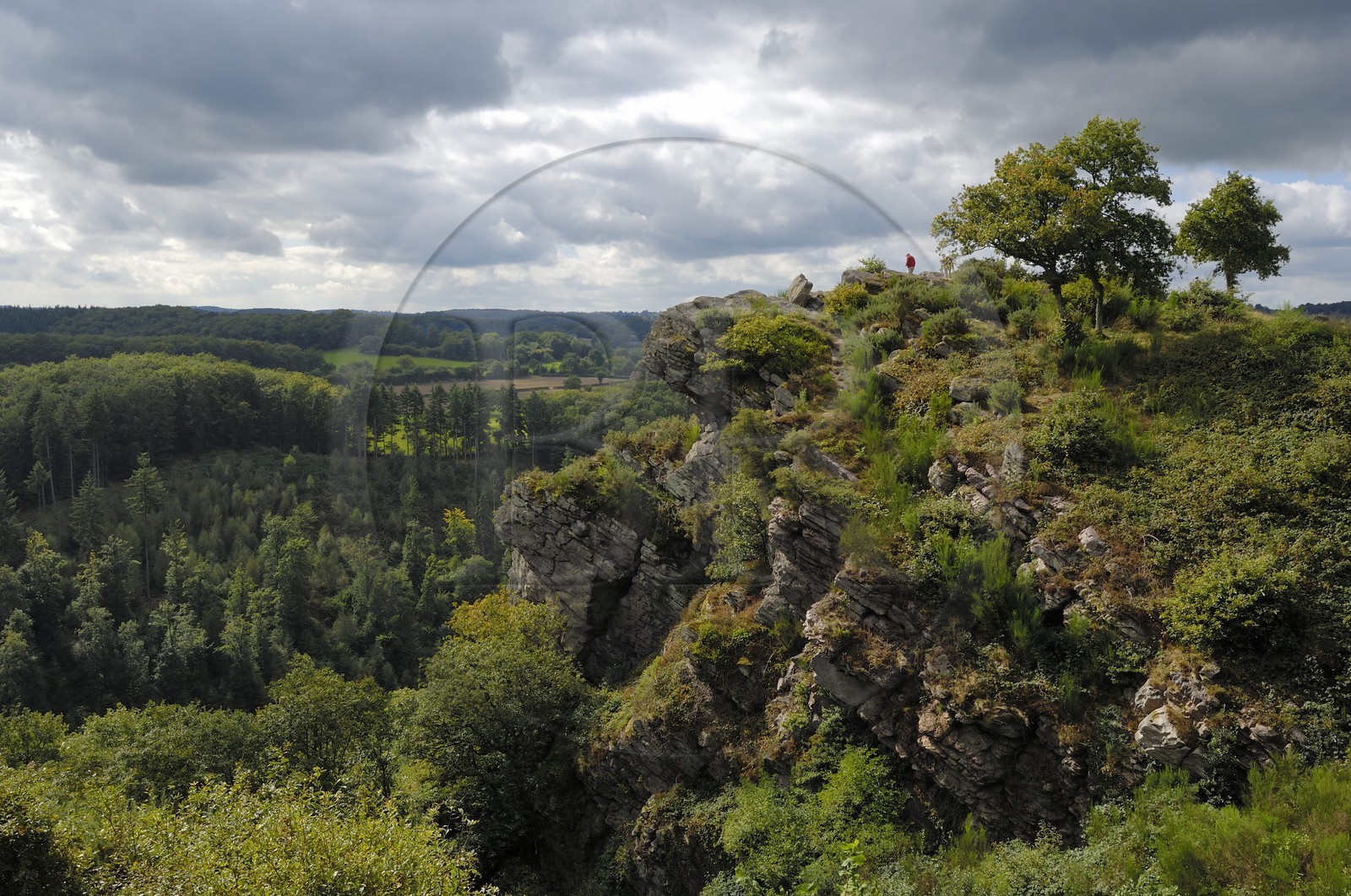 France, Orne, Suisse normande (Norman Switzerland), Saint-Philbert-sur-Orne, the Rock of Oetre (Roche d'Oetre)